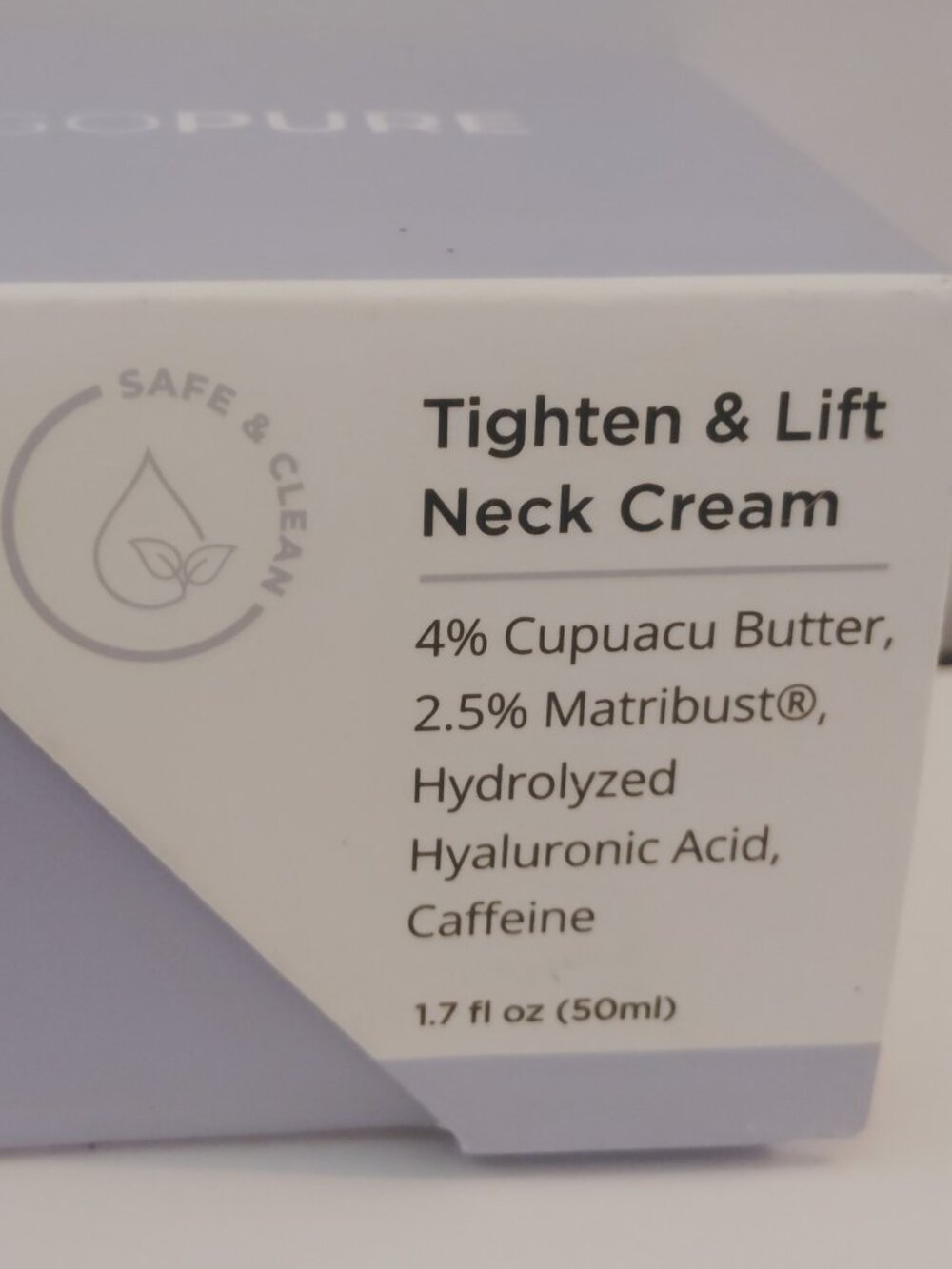goPure Beauty Tighten & Lift Neck Cream Firming & Smoothing Targets Turkey Neck